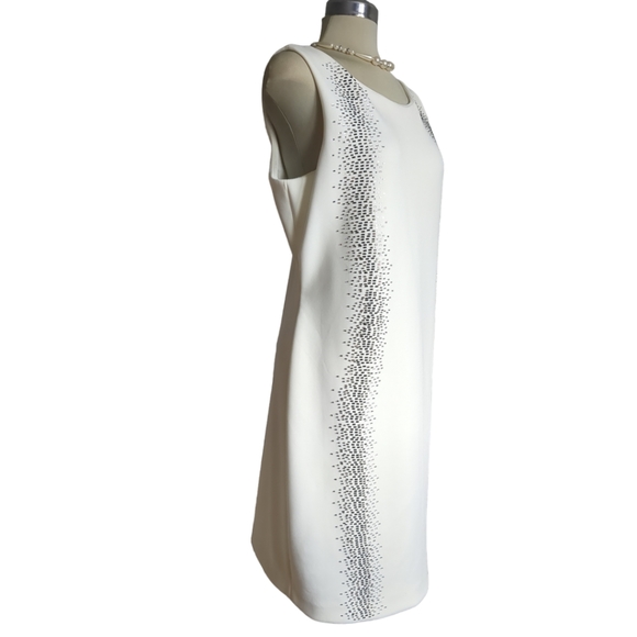 *New* Calvin Klein Ivory Embellished Luxury Dress Size 16 - Picture 9 of 14